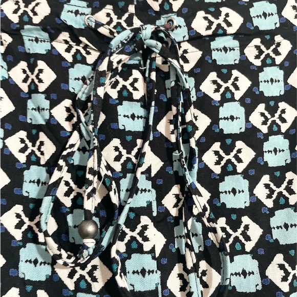 Sky and Sand Blue and Brown Drawstring Pants with pockets - Picture 3 of 6